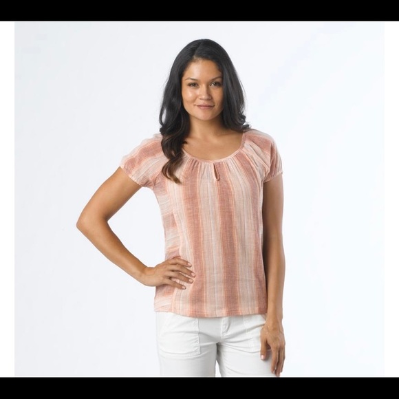 Prana Whitney Top w Keyhole Scoop Neck Tie Back - Picture 3 of 7